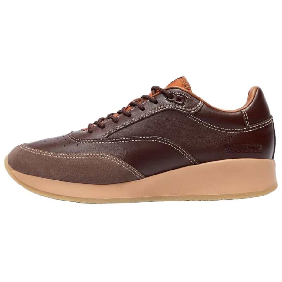 Jacquemus Leather Low top Casual Shoes Unisex Brown