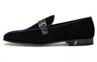 Billionaire Logo-plaque Velvet Loafers