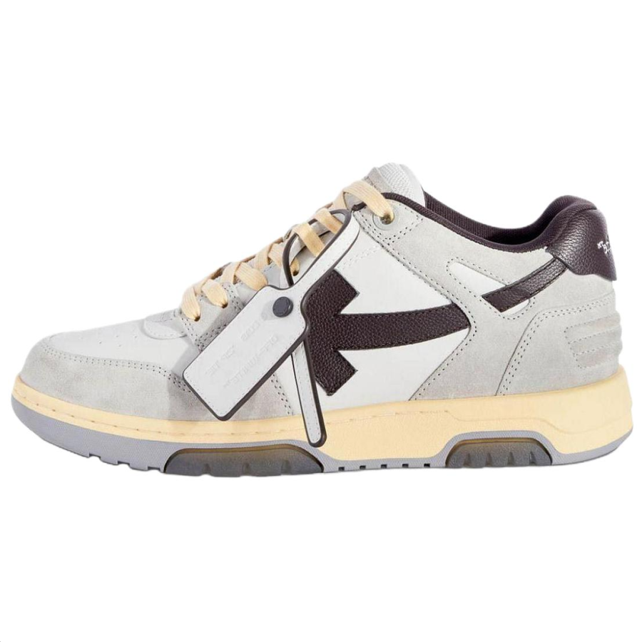 OFF-WHITE OFF WHITE Out Of Office Ooo Low Tops Light Grey Anthracite
