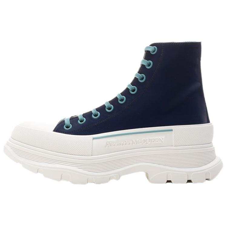 Alexander McQueen Alexander McQueen Tread Slick Lace Up Boot Blue White