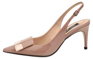 SERGIO ROSSI Leather Slim Heel High Heels Women's Cameo Brown