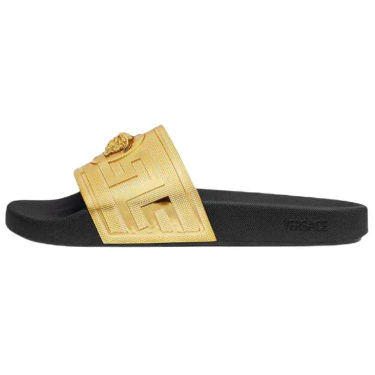 VERSACE La Medusa Slide Slippers Men's Gold