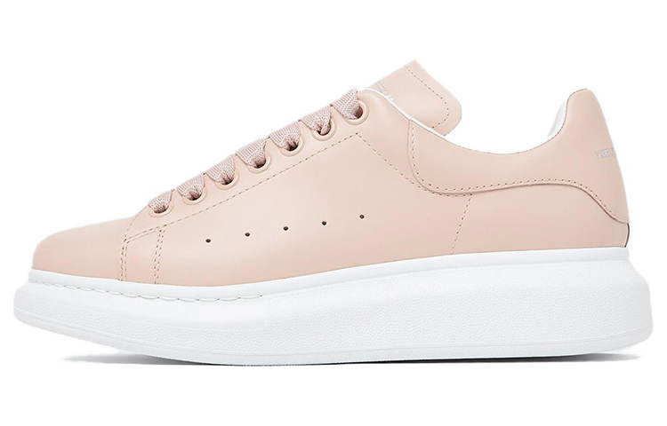 Alexander McQueen Oversized Larry Leather Sneakers 'Pink White' Women's