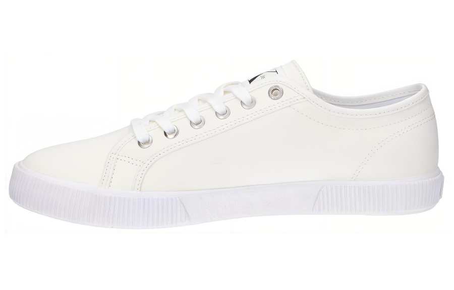 CKJ CALVIN KLEIN JEANS Fabric Low top Skateboard Shoes Men's White