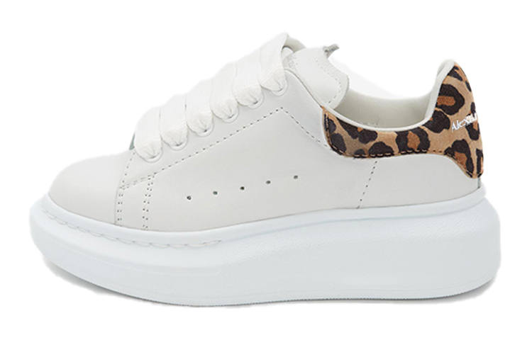 Alexander McQueen Oversized Sneaker Cow Leather Stylish Skateboarding Shoes White Grade School