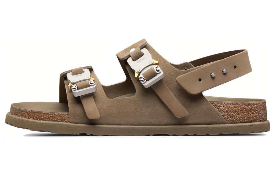 DIOR By Birkenstock Sandale Milano Khaki Nubuck Calfskin