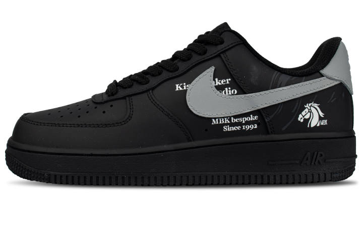 Nike Nike Leather Coverage Low top Skateboard Shoes Unisex Black