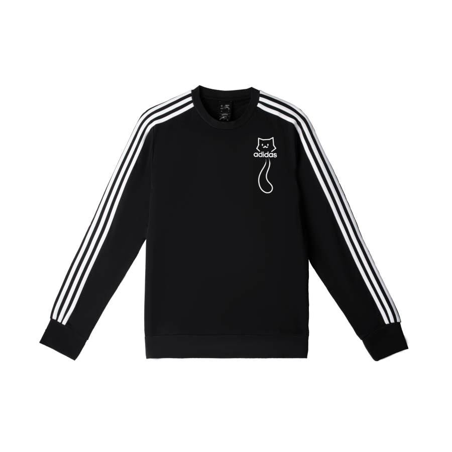 Adidas Adidas Sweatshirts Men's Black Crew Neck Moderate