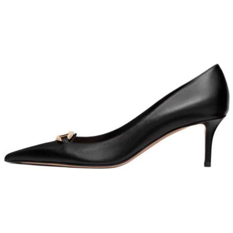 Valentino Vlogo Slim Heel High Heels 6CM Women's Black
