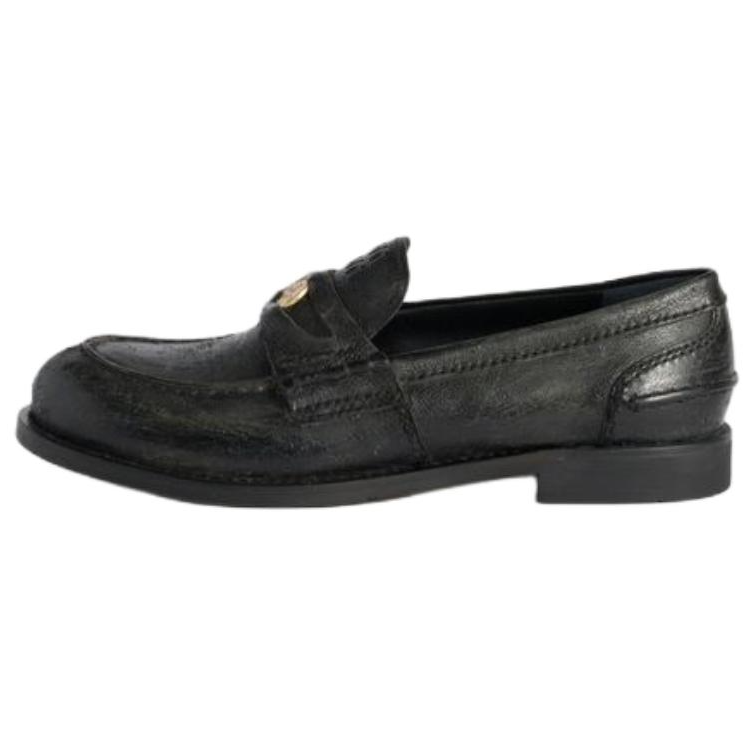 MIU MIU Cow Leather Loafers 2cm Women's Black