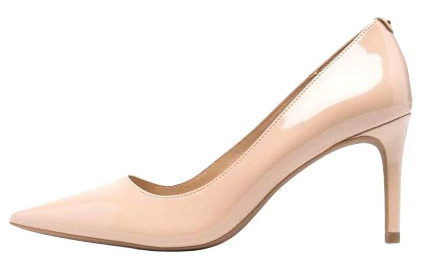 MICHAEL KORS Leather Slim Heel High Heels 8cm Women's Blush Beige