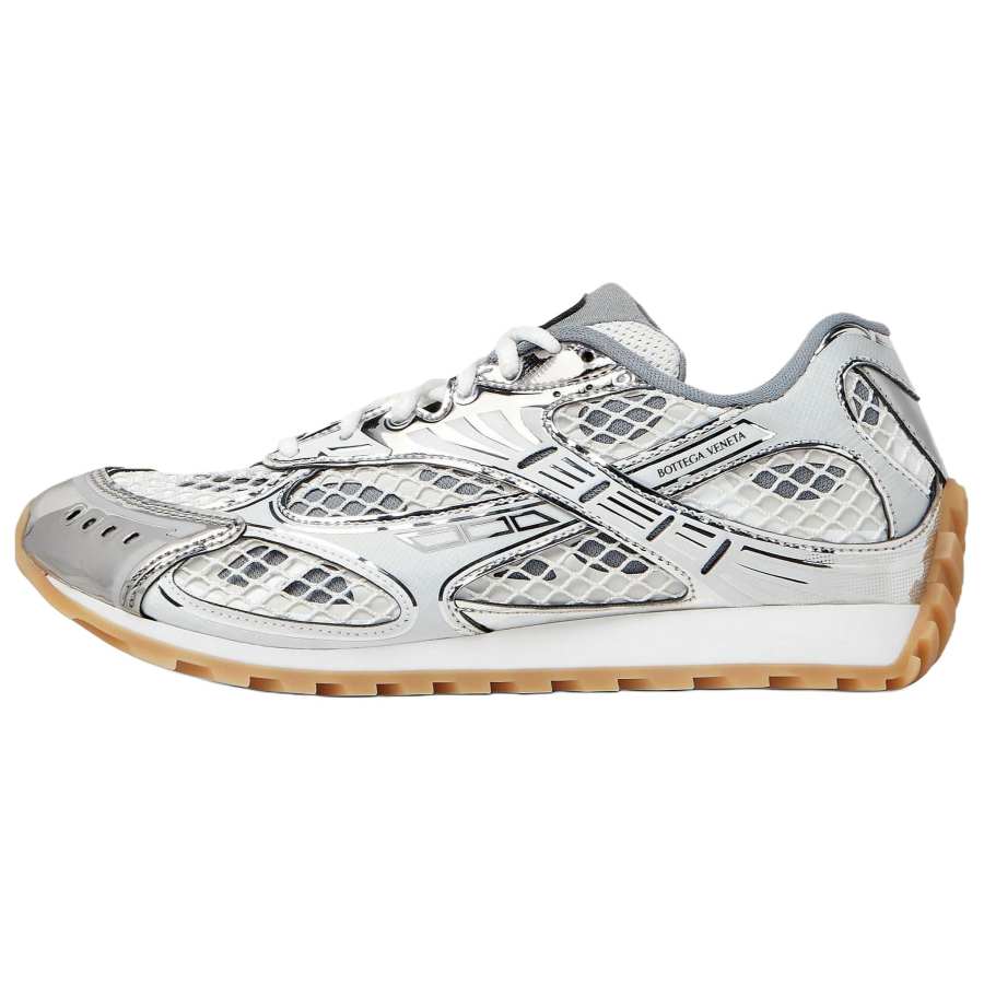 Bottega Veneta Orbit Silver White Women's