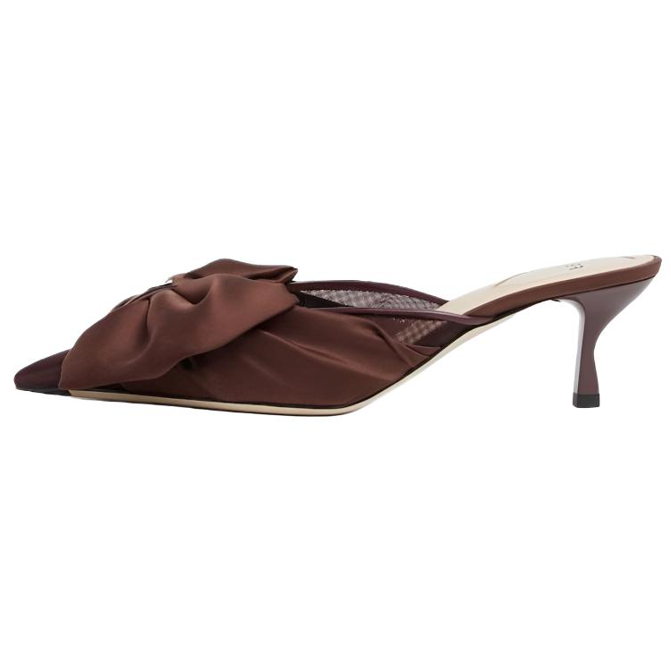 FENDI Colibri Closed Toe Slippers Women's Dark Red