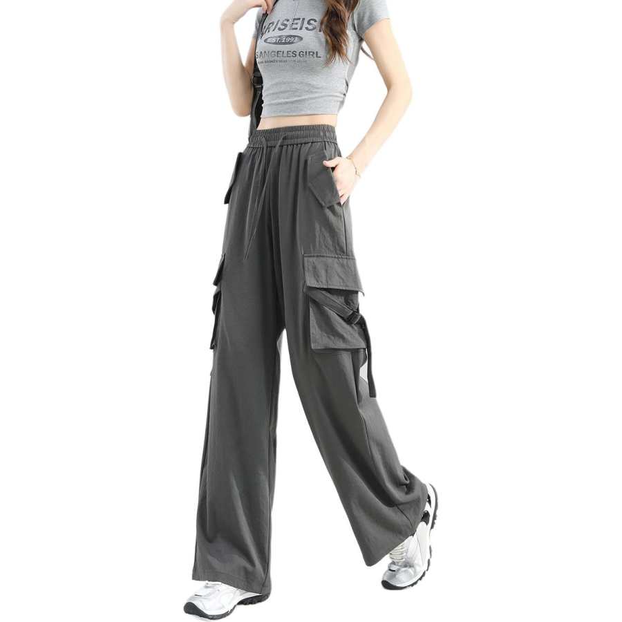 Tonlion Casual Pants Women's Moderate Cargo Pants