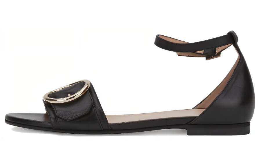 BALLY BALLY Leather One Strap Sandals Women's Black