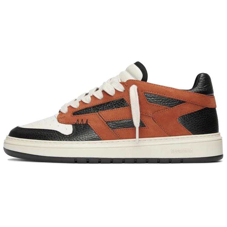 REPRESENT Leather Lace Up Low top Stylish Skateboarding Shoes Men's White Brown Black