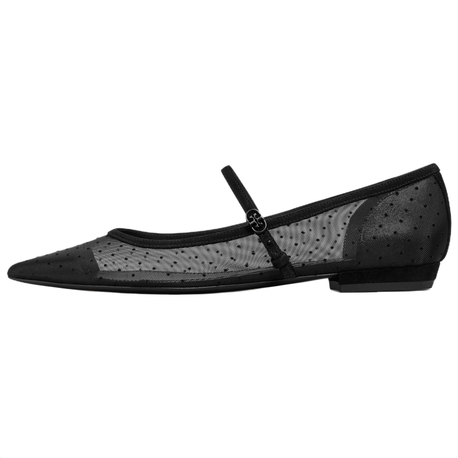 TORY BURCH Flat Mary Jane Shoes Women's Black