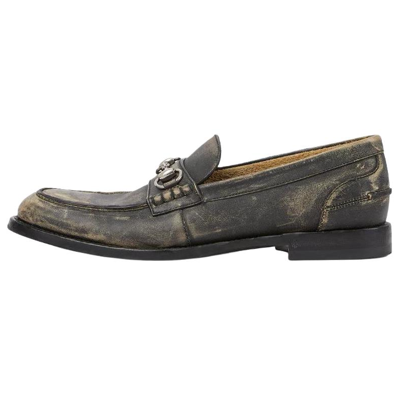GUCCI Horsebit Leather Loafers 1.5cm Men's Black