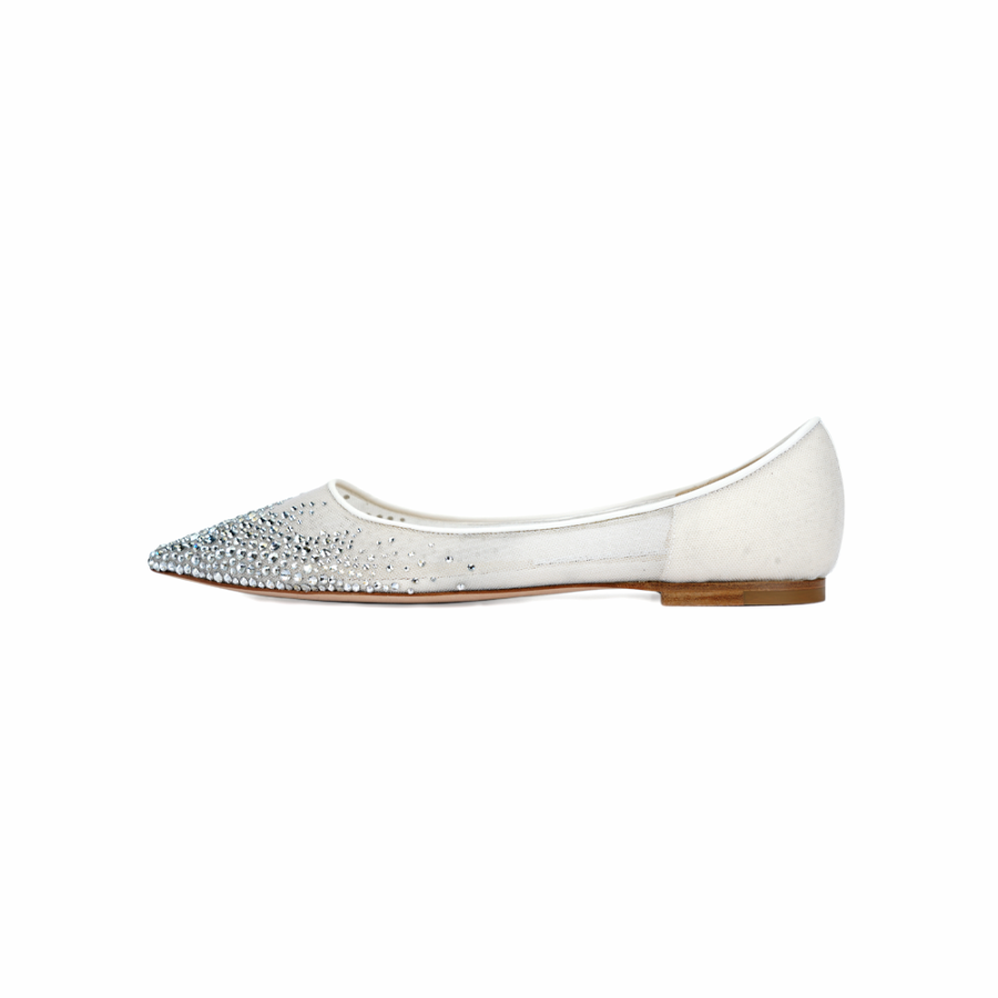 Jimmy Choo Love Crystal-embellished Ballerinas