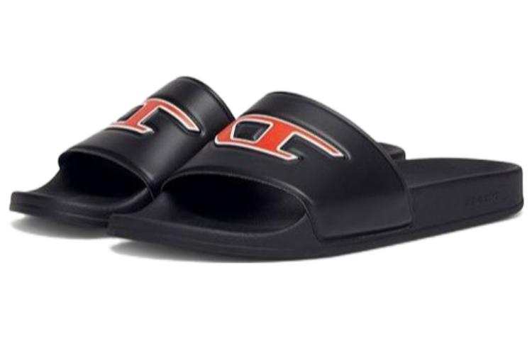 DIESEL Sa Mayemi Slide Slippers Women's Black Orange