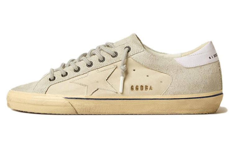 Golden Goose Super Star Cow Leather Low top Skateboard Shoes Men's White