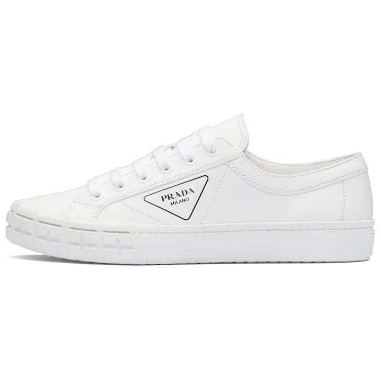 PRADA Prada Cassetta Wheel Leather Low 'White'