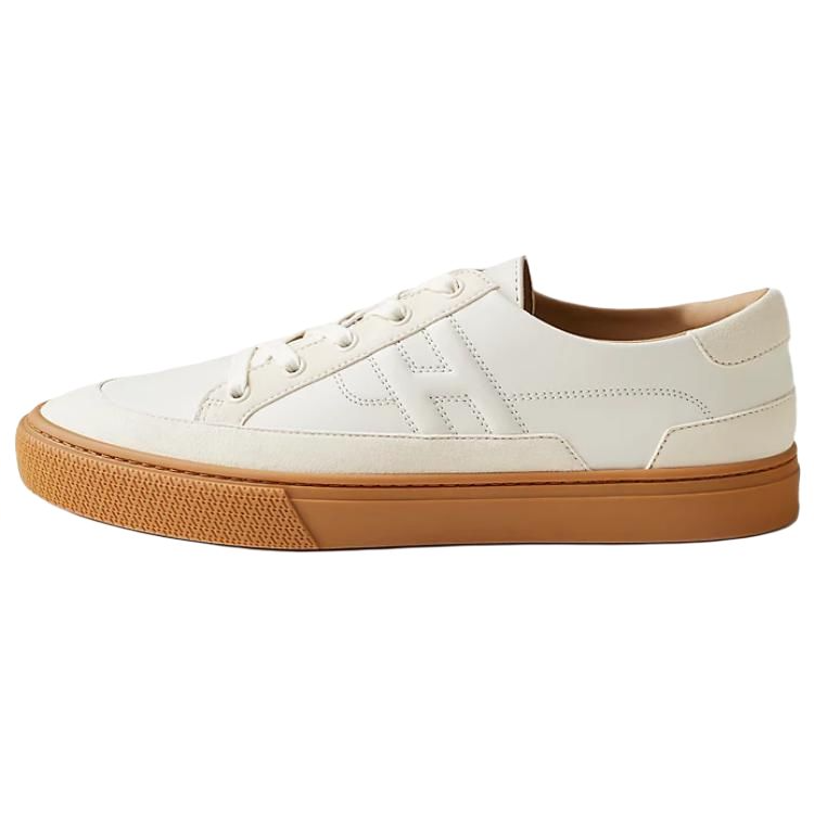 HERMES HERMES Deep Low top Skateboard Shoes Men's White