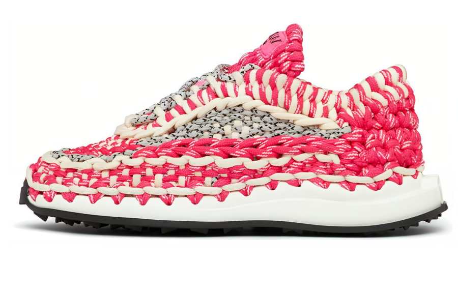 Valentino Crochet Fabric Low top Athletic Shoes Women's Red