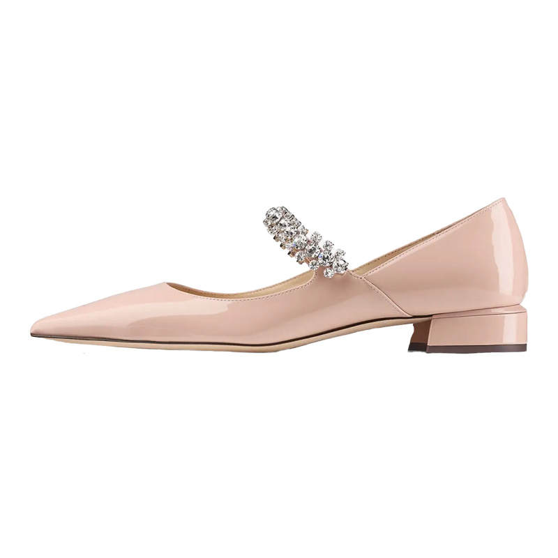 Jimmy Choo Bing Patent Leather Mary Jane Shoes 2.5cm Women's Macaron Color