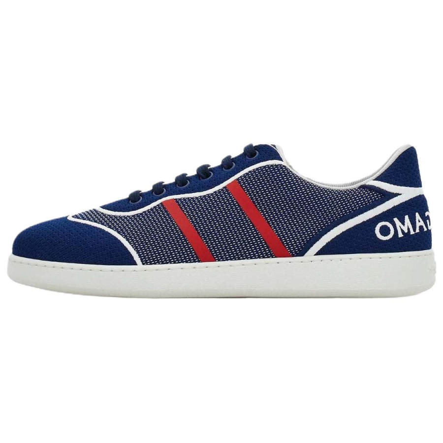 Ferragamo FERRAGAMO Logo-embroidered Panelled Sneakers