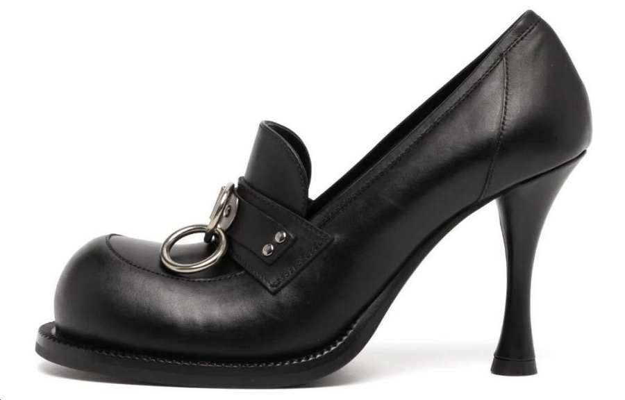 Martine Rose 100mm bulb-toe leather pumps