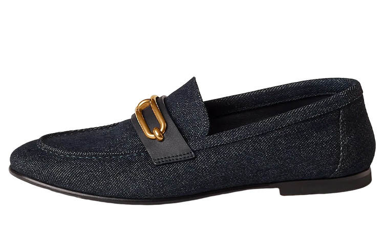 HERMES Colette Denim Casual Shoes Women's Blue
