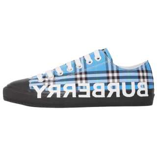 Burberry Low top Stylish Skateboarding Shoes Women's Azure Blue