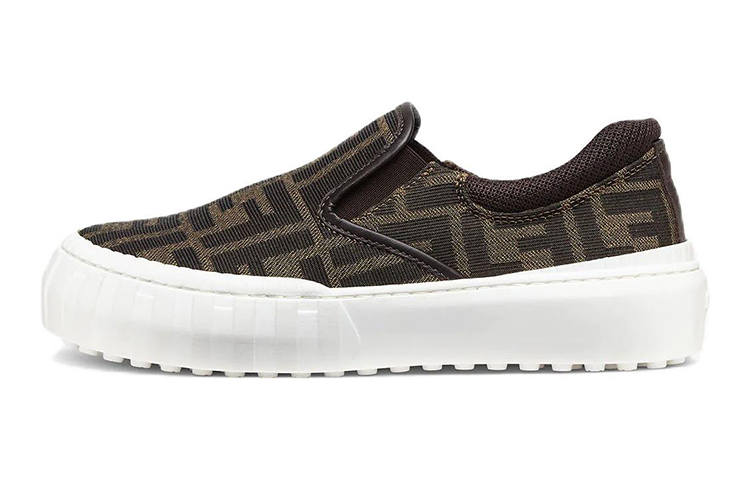 FENDI Cushioning Abrasion Resistant Cushioning, Wear Resistant Low top Kids' Skateboarding Shoes Brown Kids'