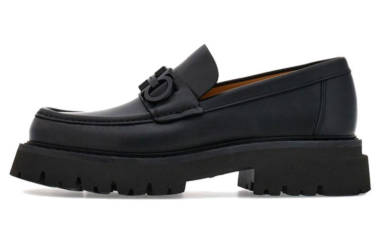 Ferragamo FERRAGAMO Florian Square-toe Leather Loafers