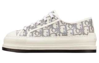 DIOR Walk'n'Dior Platform Shoes Low top Stylish Skateboarding Shoes Women's Rock Gray