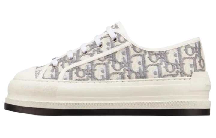 DIOR DIOR Walk'n'Dior Platform Shoes Low top Stylish Skateboarding Shoes Women's Rock Gray
