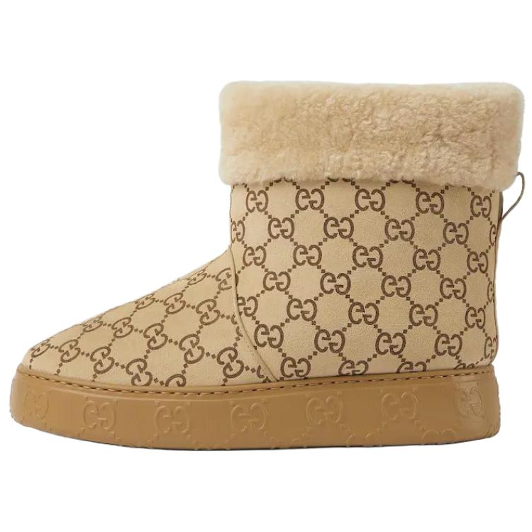 GUCCI Short Snow Boots Women's Brown