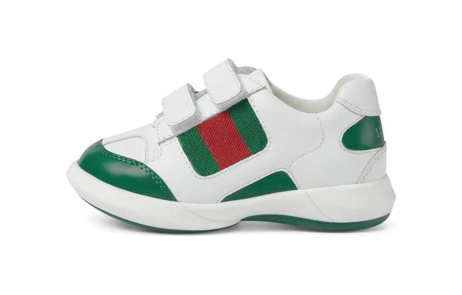 GUCCI Low top Toddler Shoes White Green Infant And Toddler