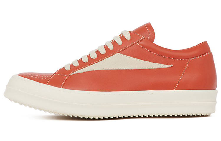 RICK OWENS RICK OWENS/RO Low top Stylish Skateboarding Shoes Men's Orange White