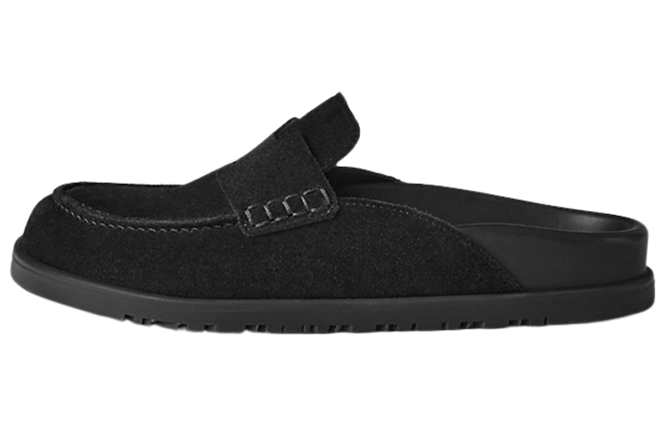 HERMES HERMES Closed Toe Slippers Women's Black