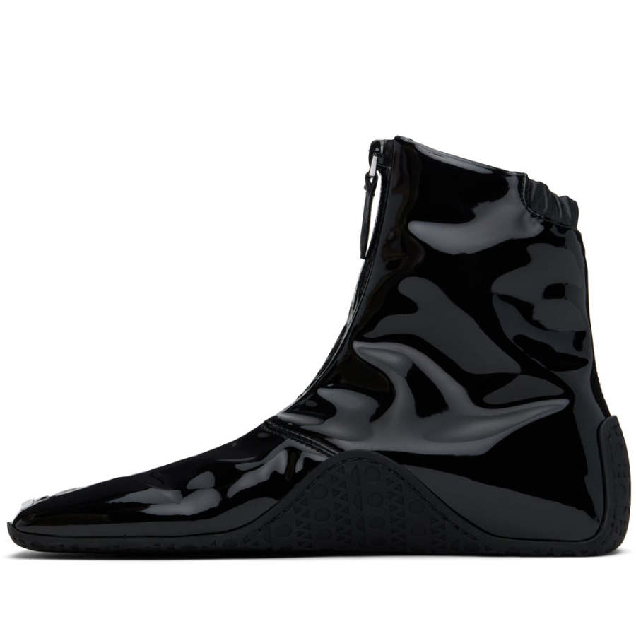 Alaia LA Patent Leather High top Casual Shoes Women's Black