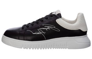 EMPORIO ARMANI Signature Logo-Printed Low-Top Sneakers
