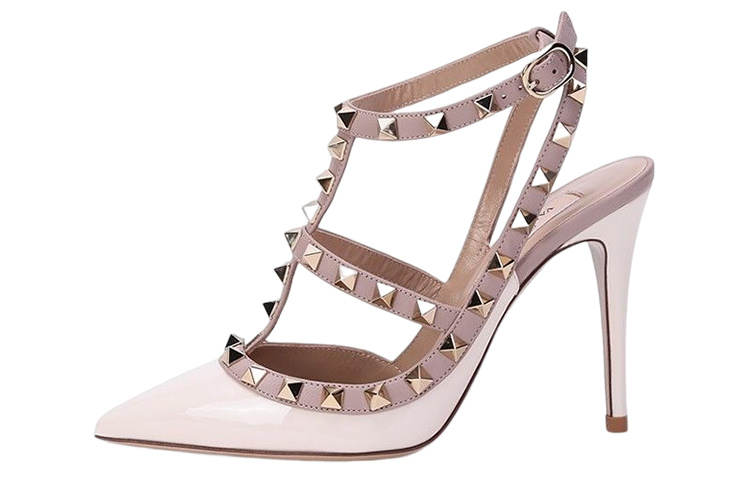 Valentino Rockstud Roman Sandals Women's Purple