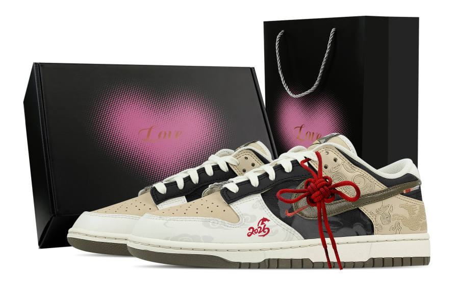 Nike Nike Dunk Soul Of The Swift Wind, Heart Box Low top Skateboard Shoes Men's Beige Umber