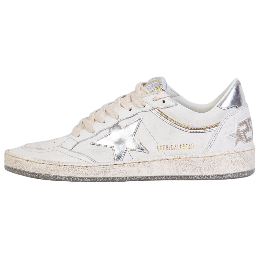 Golden Goose Ball Star Leather Low top Skateboard Shoes Women's White