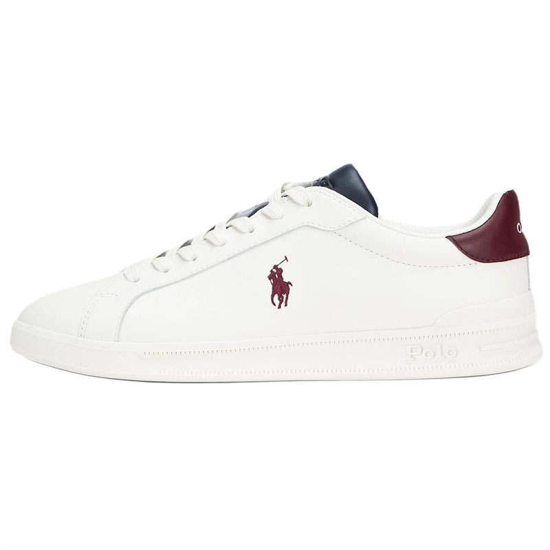 Polo Ralph Lauren Court Leather Low top Skateboard Shoes Men's White