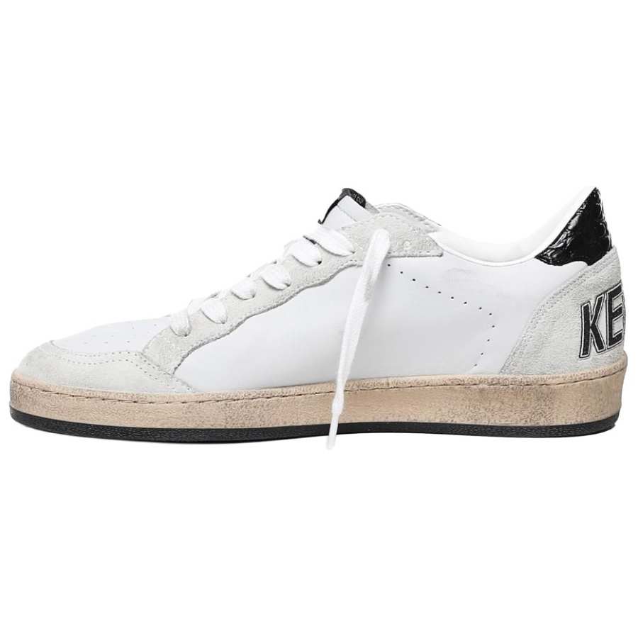 Golden Goose Ball Star Cow Leather Low top Skateboard Shoes Men's Black White