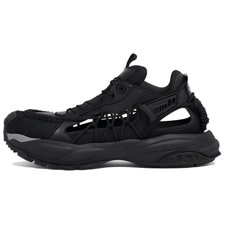 VERSACE Mercury Cow Leather Low top Casual Shoes Men's Black