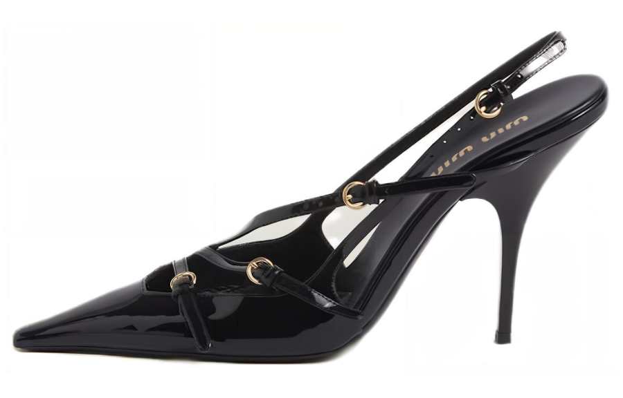 MIU MIU Buckle-embellished 105mm Slingback Pumps